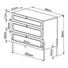 Cômoda Oslo 3 Gv Hanover E Dourada