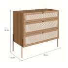 Cômoda Oslo 3 Gv Hanover E Dourada