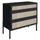 Cômoda Oslo Cor Nero Base Madeira Preta