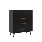 Cômoda Padua 4 Gavetas Preto - Jcarvalho