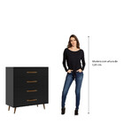 Cômoda Padua 4 Gavetas Preto - Jcarvalho