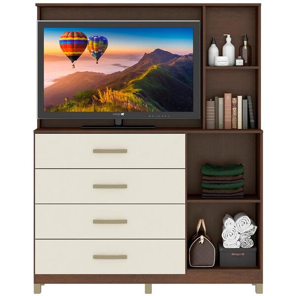 Comoda Painel Tv 43 Pol E Espelho Co160 Fell