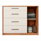 Cômoda Palacius 1 Porta 4 Gavetas Freijo/off White - Caemmun