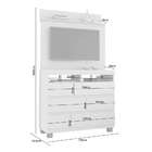 Cômoda Pampulha Com Painel Para Tv Até 43 Polegadas 3 Gavetas