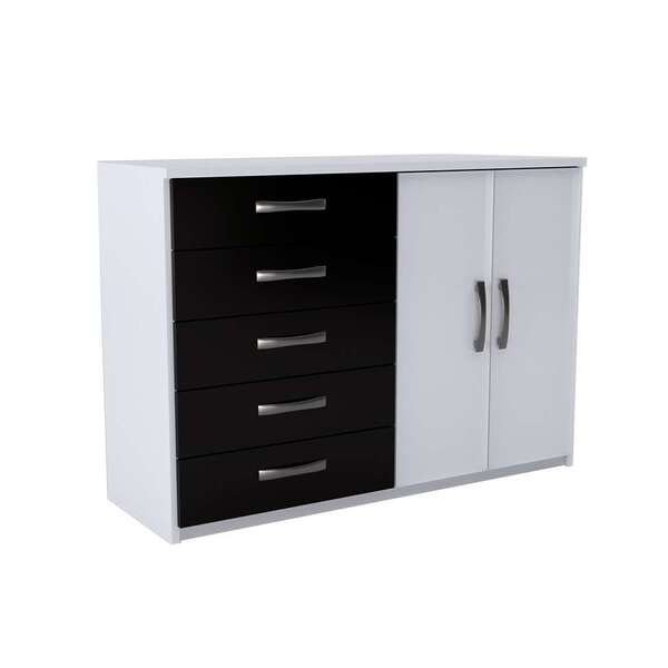 Cômoda Panamá 2 Pt 5 Gv Branca E Preta