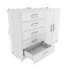 Cômoda Panamá 2 Pt 5 Gv Branca E Preta