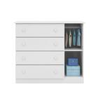 Cômoda Para Bebê 4 Gavetas 1 Porta Branco Hannah Shop Jm Baby