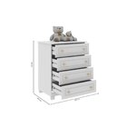 Cômoda Para Bebê 4 Gavetas Údine Retro Branco