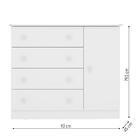 Cômoda Para Bebê Com Sapateira Branco 2561