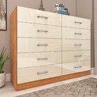 Cômoda Para Quarto 10 Gavetas Caribe Cinamomo/off White