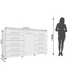 Cômoda Para Quarto 10 Gavetas E 1 Porta Imperial Branco