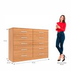 Cômoda Para Quarto 10 Gavetas Marbela Cinnamomo