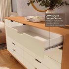 Cômoda Para Quarto 10 Gavetas Mdf Alice Yescasa Off White / C