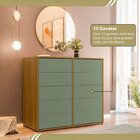 Cômoda Para Quarto 10 Gavetas Melinda Freijó / Verde