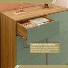 Cômoda Para Quarto 10 Gavetas Melinda Freijó / Verde