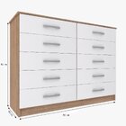 Cômoda Para Quarto 10 Gavetas Premium Marbela Branco