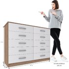 Cômoda Para Quarto 10 Gavetas Premium Marbela Branco