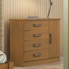 Cômoda Para Quarto 1 Porta 4 Gavetas - Firenze-cinamomo - Móv