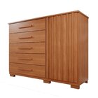 Cômoda Para Quarto 1 Portas 5 Gavetas Jaspe Expresso Móveis C