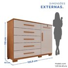 Cômoda Para Quarto 1 Portas 6 Gavetas Jade Expresso Móveis Ci