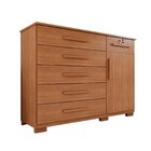 Cômoda Para Quarto 1 Portas 6 Gavetas Jade Expresso Móveis Ci