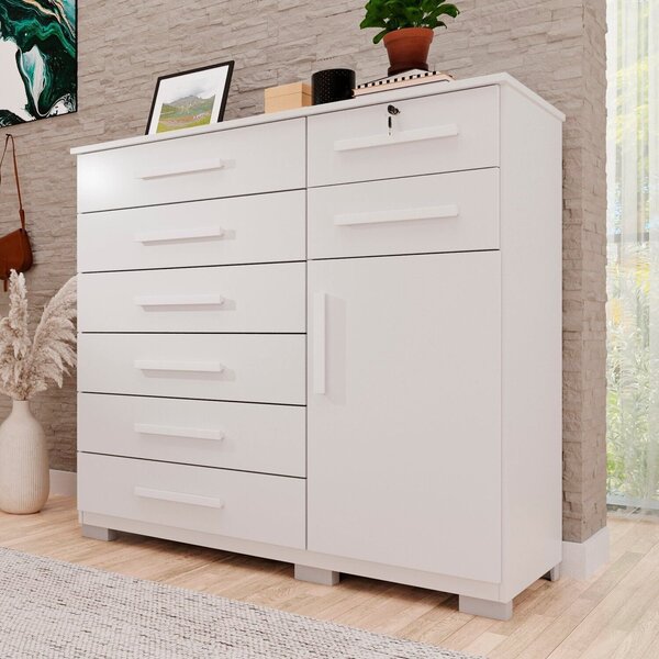 Cômoda Para Quarto 1 Portas 8 Gavetas Ônix Expresso Móveis Br