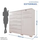 Cômoda Para Quarto 1 Portas 8 Gavetas Ônix Expresso Móveis Br