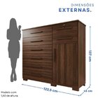Cômoda Para Quarto 1 Portas 8 Gavetas Ônix Expresso Móveis Im