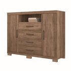 Cômoda Para Quarto 2 Portas 4 Gavetas 1 Nicho Com Pés Master