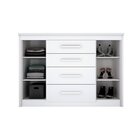Cômoda Para Quarto 2 Portas 4 Gavetas Elegance Branco