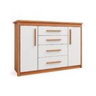 Cômoda Para Quarto 2 Portas 4 Gavetas Elegance Freijó /off-wh