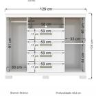 Cômoda Para Quarto 2 Portas 4 Gavetas Master Branco - Santos