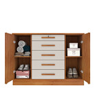 Cômoda Para Quarto 2 Portas 5 Gavetas - Fortuna-cinamomo/off