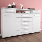 Cômoda Para Quarto 2 Portas 7 Gavetas London D02 Branco