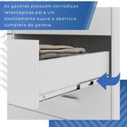 Cômoda Para Quarto 2 Portas 8 Gavetas Esmeralda Expresso Móve