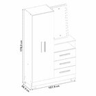 Cômoda Para Quarto 3 Gavetas E 2 Portas Com Espelho Nt5165 Fr