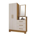 Cômoda Para Quarto 3 Gavetas E 2 Portas Com Espelho Nt5165 Fr
