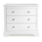 Cômoda Para Quarto 3 Gavetas Em Mdf 80cm Louise Branco