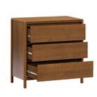 Cômoda Para Quarto 3 Gavetas Modena Amêndoa