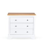 Cômoda Para Quarto 3 Gavetas Tampo De Madeira Maciça Louise M