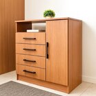 Cômoda Para Quarto 4 Gavetas 1 Porta E Nicho Freijó