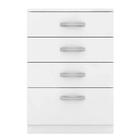 Cômoda Para Quarto 4 Gavetas Astral 02 Branco - Mpozenato