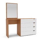 Cômoda Para Quarto 4 Gavetas Com Espelho Porto Branco/freijó