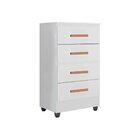 Cômoda Para Quarto 4 Gavetas Com Pés Lite Branco