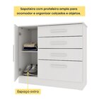 Cômoda Para Quarto 4 Gavetas E 1 Porta Chicago Neve