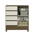 Cômoda Para Quarto 4 Gavetas E 1 Porta Fit Jequitibá/off