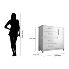 Cômoda Para Quarto 4 Gavetas E 1 Porta New Julia Branco/rosa/