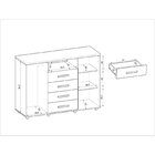 Cômoda Para Quarto 4 Gavetas E 2 Portas Berlim Freijo/white L