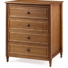 Cômoda Para Quarto 4 Gavetas Em Madeira Maciça Lile Amêndoa