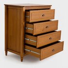 Cômoda Para Quarto 4 Gavetas Em Madeira Maciça Lile Amêndoa